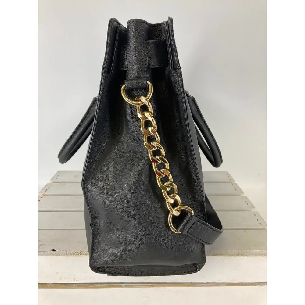 MICHAEL KORS HAMILTON LARGE SAFFIANO LEATHER SHOULDER BAG